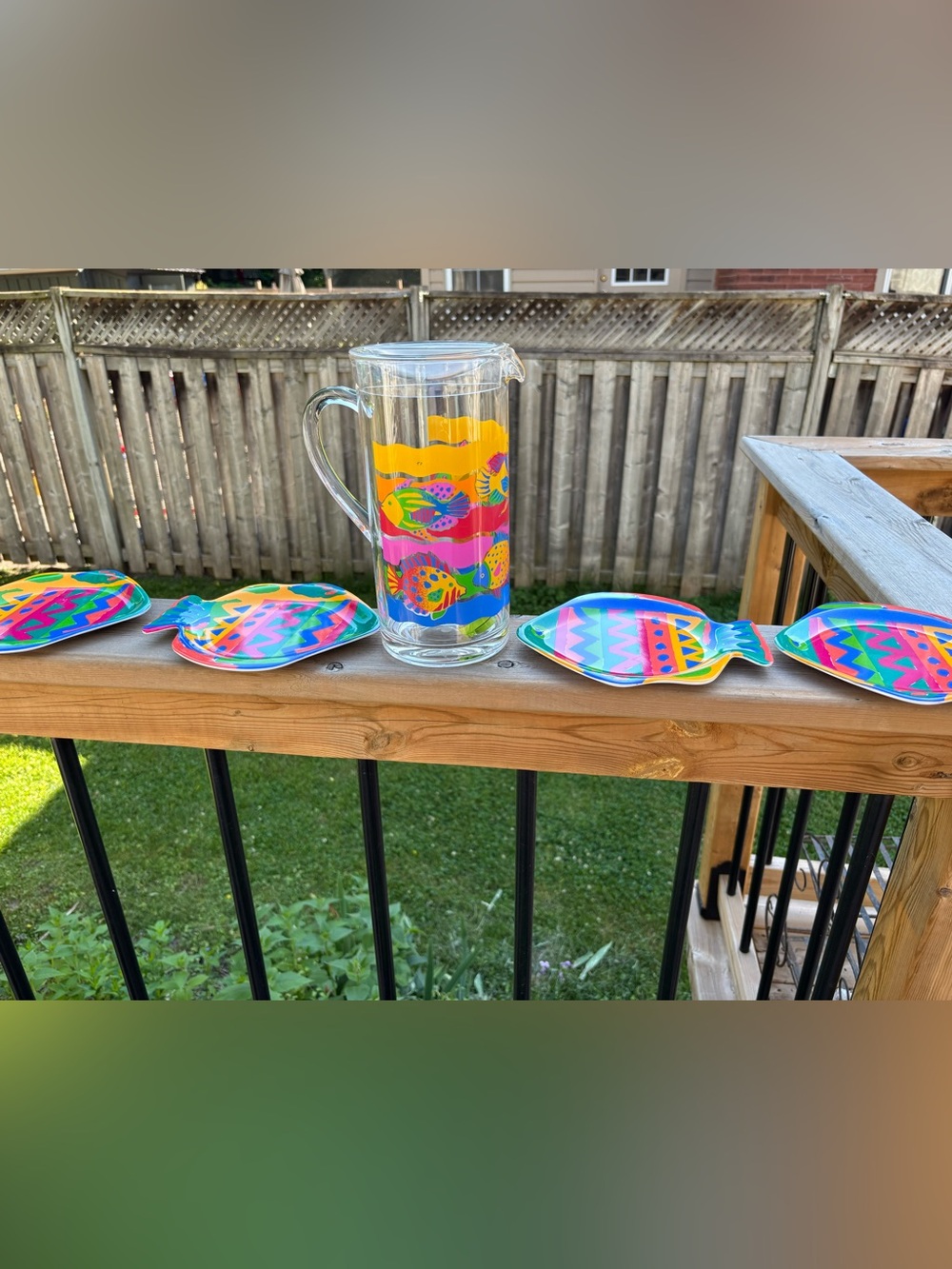 Precision-craft Fish Pitcher and Plate Set